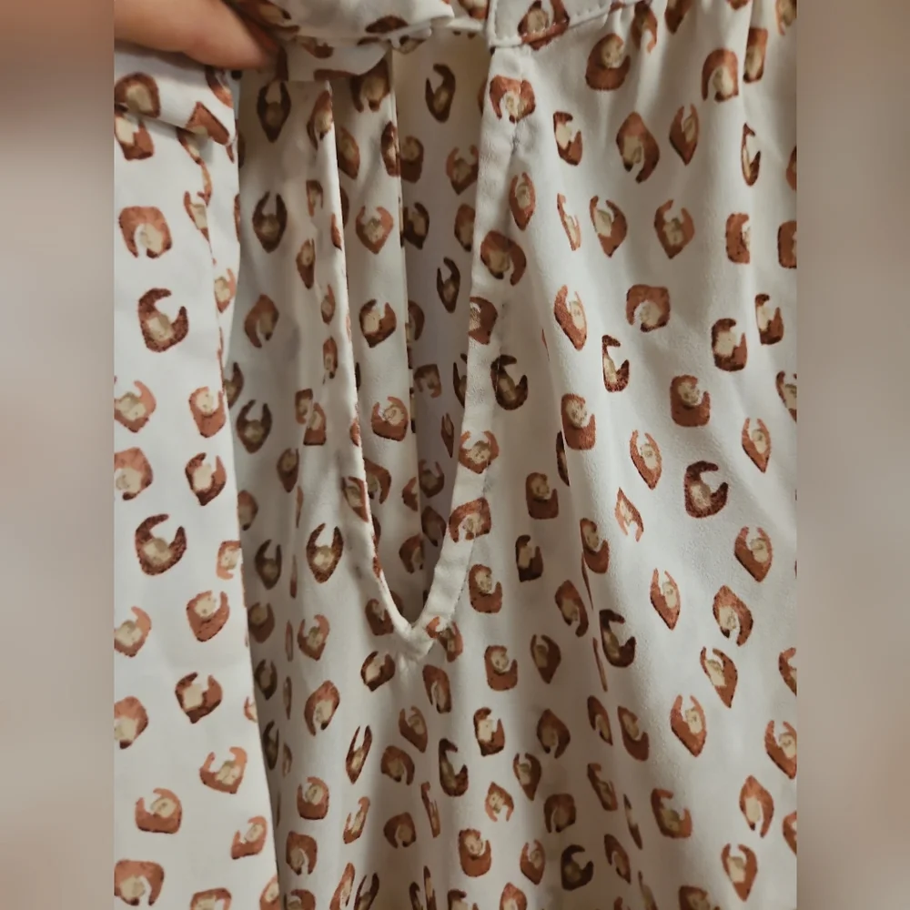 Loft outlet animal print ruffled sleeve blouse - Picture 4 of 4